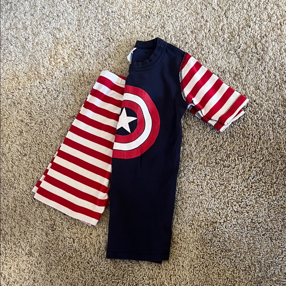Hanna Andersson Marvel Navy and Red Pajama Set